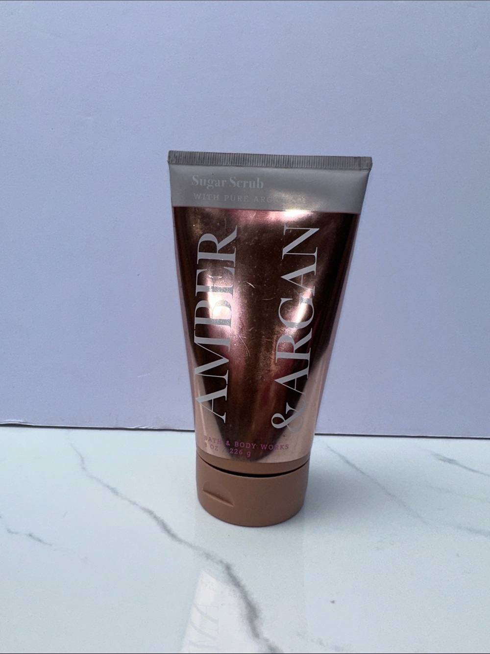Bath & Body Works Amber & Argan Sugar Scrub - Rose Gold Tube